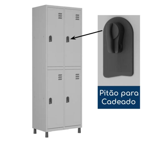 Roupeiro de Aço com 04 PORTAS GRANDES - Imagem 3