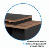 Mesa PEDESTAL RETA C/ VIDRO (03 Gav.) – 1,92X0,70m NOGAL SEVILHA/PRETO - Imagem 4