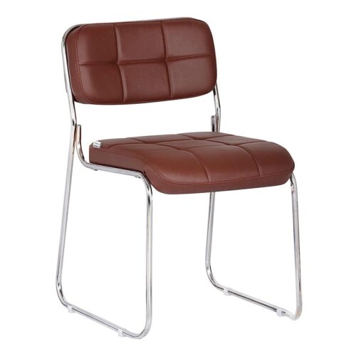 Cadeira Fixa Estofada Denver – Cor Café – PMD