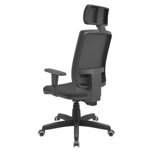 Poltrona Presidente Brizza BACKSYSTEM – TELA Preta – PLAXMETAL - Imagem 2