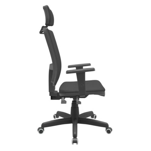 Poltrona Presidente Brizza BACKSYSTEM – TELA Preta – PLAXMETAL - Imagem 3