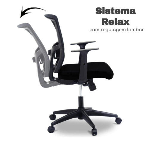 Cadeira de Escritório Giratória Diretor Tela - Imagem 3