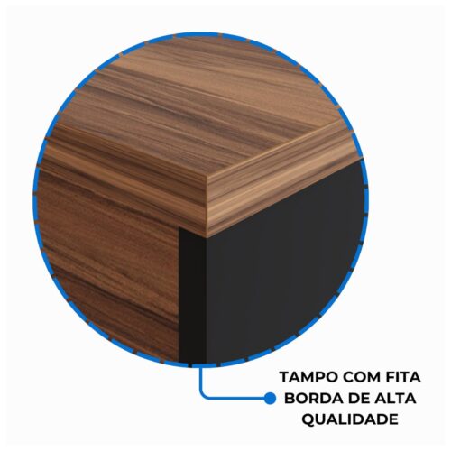 Mesa de Escritório 1,20×0,60m S/ Gaveta NOGAL SEVILHA - Image 2