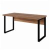 Mesa Escritório 1,50×0,60m -S/Gavetas – NOGAL SEVILHA PRETO