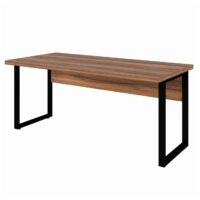 Mesa Escritório 1,70×0,70m -S/ Gavetas – NOGAL SEVILHA/PRETO